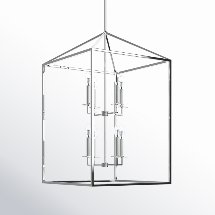 Ellis 8 Light Metal Dimmable Lantern Chandelier