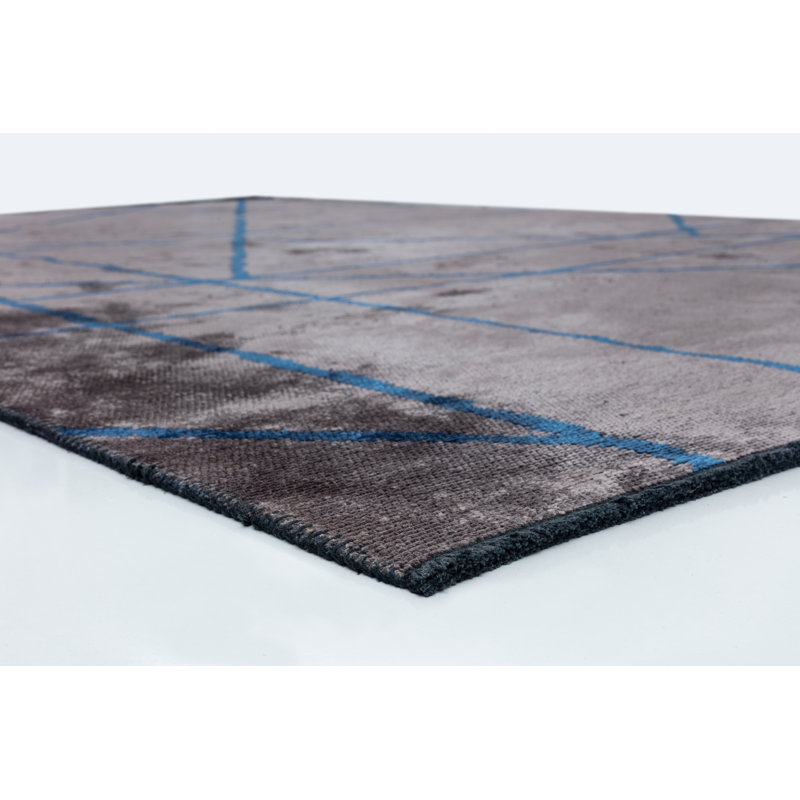 Rapture Gray/Blue Geometric Luxury Area Rug, Rectangle 7'10" x 11'2"