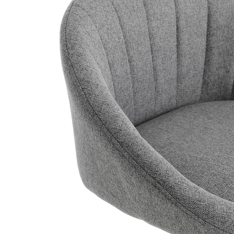 Pigalle Upholstered Adjustable Height Bar Stool, Grey
