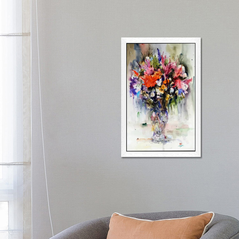 Still Life by Dean Crouser - Floater Frame Painting on Canvas, White