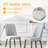 Modern 3-Piece Round Dining Set, Black Pedestal Table & Tufted Chairs-1734596104