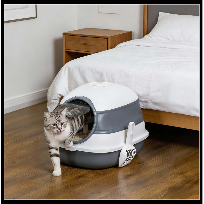 Litière avec couvercle, litière pour chat