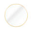 Miroir rond de 32 po avec cadre en métal doré pour salle de bain - Verre haute densité, cadre rouillé, panneau de protection en densité, étapes d'assemblage faciles, film incassable en aluminium de 4 mm, crochets d'installation renforcés-205474259