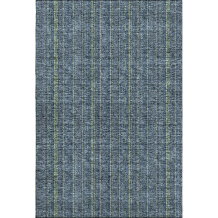 Premium Machine Washable Prisco Blue Rug