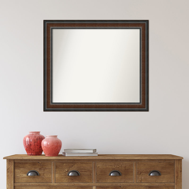 Halcott Solid Wood Rectangle Wall Mirror, 31" H x 27" W
