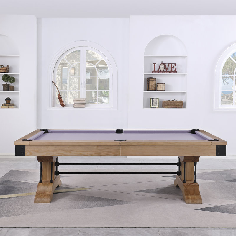 Table de billard Manchester, Mauve clair résistant à l'eau, Oui, Naturel patiné