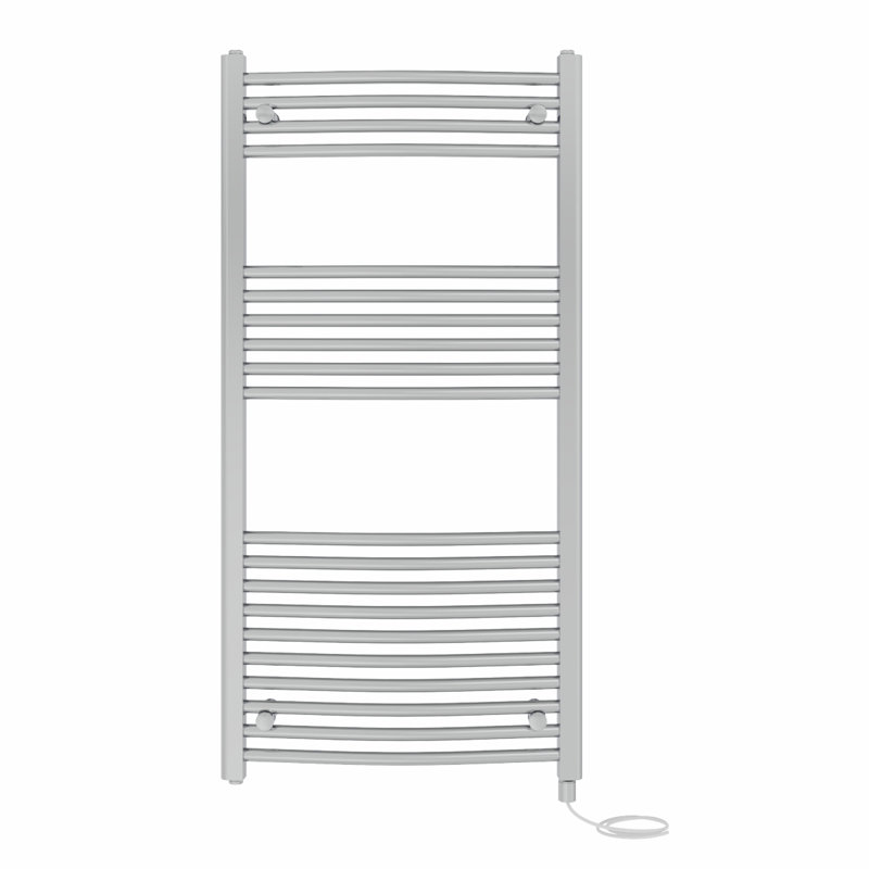 Coady Curved Towel Rail Heated Towel Rails, 120cm H x 60cm W x 5.6cm D, Chrome