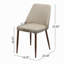 Ensemble de 2 chaises de salle à manger rembourrées en tissu Mid-Century