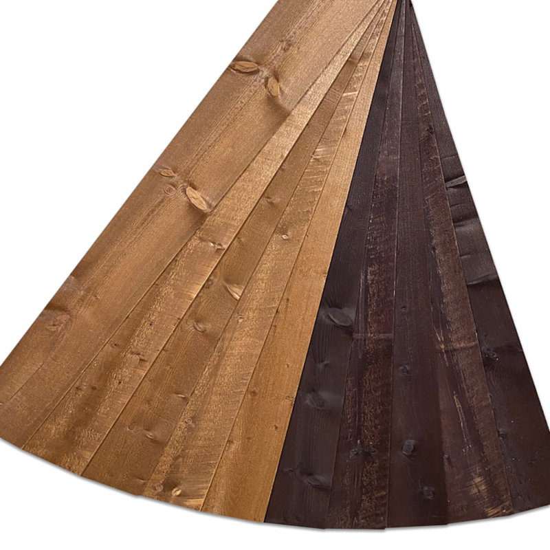 Panneaux muraux 6 po x 48 po (paquet de 10), Tons bruns