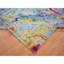 Tapis décoratif de conception unique noué à la main New Age-jaune/vert/bleu marine 11 pi 7 po x 14 pi 5 po