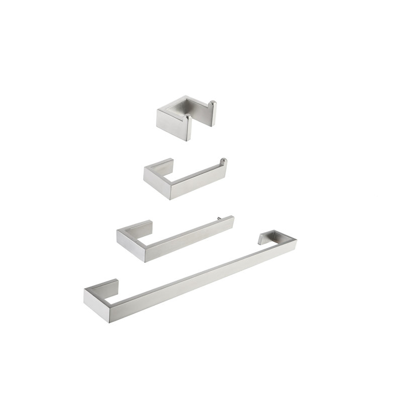 Ensemble de quincaillerie de salle de bain 4 pièces en acier inoxydable