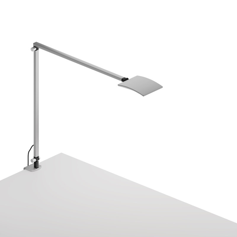 Mosso Pro Desk Lamp with two-piece clamp, Silver, One-piece Desk Clamp