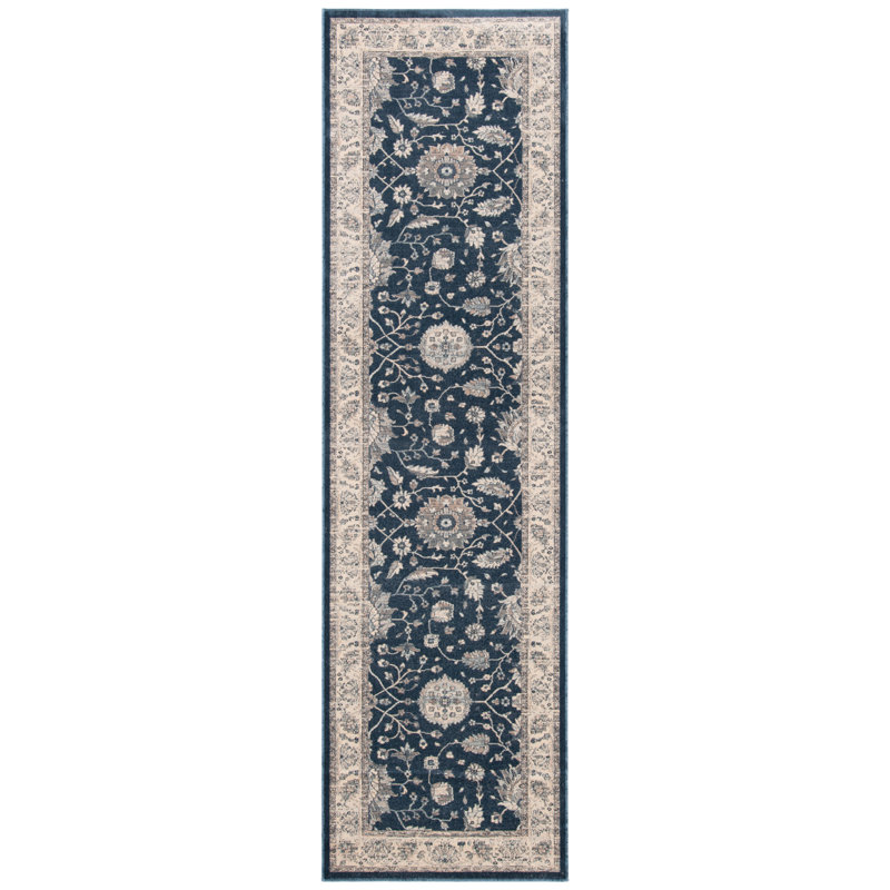 Richlands Floral Viscose Area Rug, Runner 66 x 244 cm