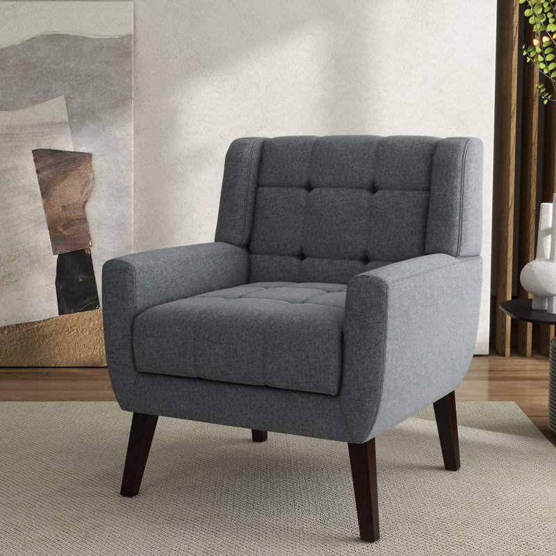 Jaqueze 73.7Cm Wide Tufted Armchair, Jaqueze Grey Polyester