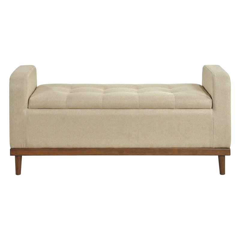 Banc de chambre à coucher Mid-Century, Light Brown