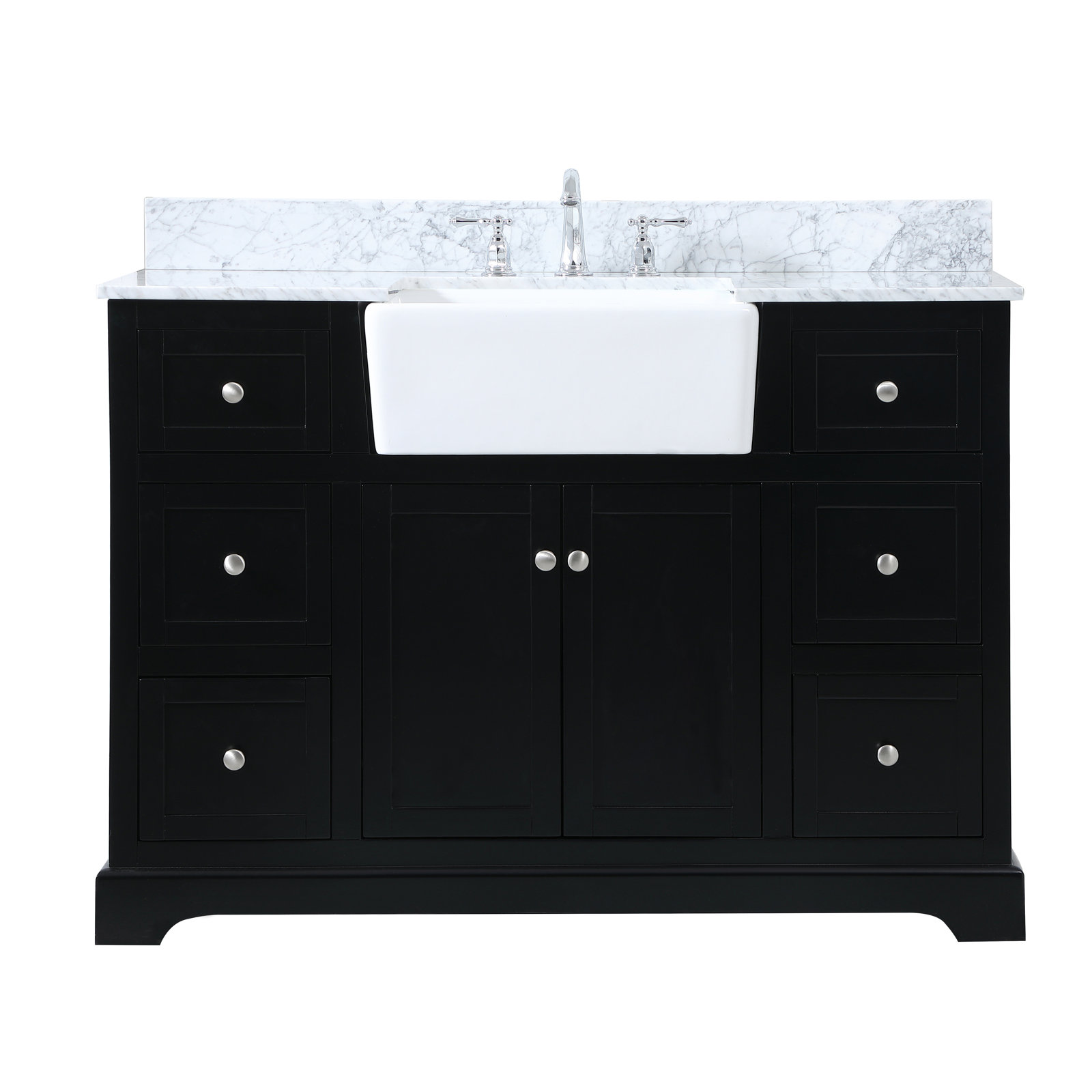 Pardue 48'' Single Bathroom Vanity, Black