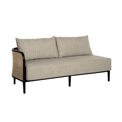 Havana Cane N-Dura Resin Wicker Outdoor Left Arm Facing Sectional