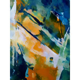 Random Brush Strokes II Print by Angel Estevez