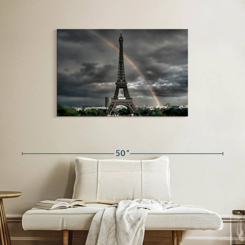 Kavia Rainbow Over Eiffel Tower, 26" H x 39" W