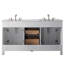 Meuble-lavabo de 44 po blanc et chêne-475837940