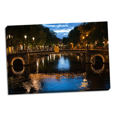 " Amsterdam Canal At Night I " by Erin Berzel