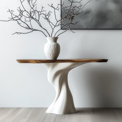 Italian-style light luxury creative console table