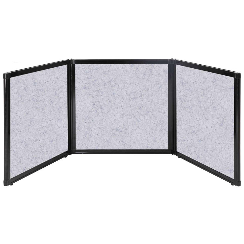 Plateau de table pliable 24 po Soundsorb, H 24 po x l 78 po x P 2 po, Gris marbre