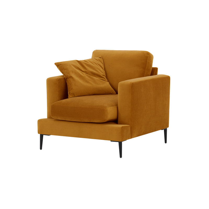 Bertaux Upholstered Armchair, Mustard