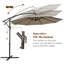 Parasol en porte-à-faux octogonal 10 pi Kunz-191782842
