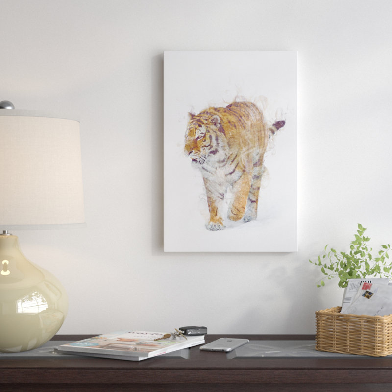 «The Tiger», impression sur toile tendue, H 12 po x l 8 po x P 0,75 po, Pas de tapis, Toile tendue