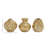 Gold Ceramic Decorative Vase with Varying Patterns Set-618320508