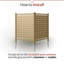 Enclo 3.6 ft. H x 3 ft. W Waverly Privacy Screen Kit (2 Panels)-64960341