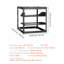 Baie serveur ouverte 10U, profondeur de 23 pouces, stable et sécurisée, montage mural ou sur pied, étagères ventilées pour la dissipation de la chaleur, accès multi-angles.