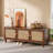 Danaisa 55.12" W Shoe Storage Bench with Rattan Doors