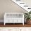 Banc de rangement contemporain en bois massif avec couvercle relevable Brooklyn