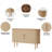 Sideboard Buffer Cabinet with Fluted Slide Doors-1171945751