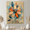 Pastel géométrique Dahlia Twist III - art mural Dahlia