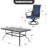 Burlington Padded Textilene Patio Dining Set With Umbrella Hole, Swivel Design-151702968-151702970-151702973