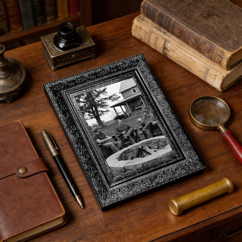 Cadre photo classique noir 5 "x 7" 1PC pour mémoire de voyage, Noir, 1, 5 po x 7 po