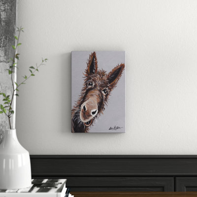 Rufus The Donkey - Wrapped Canvas Print