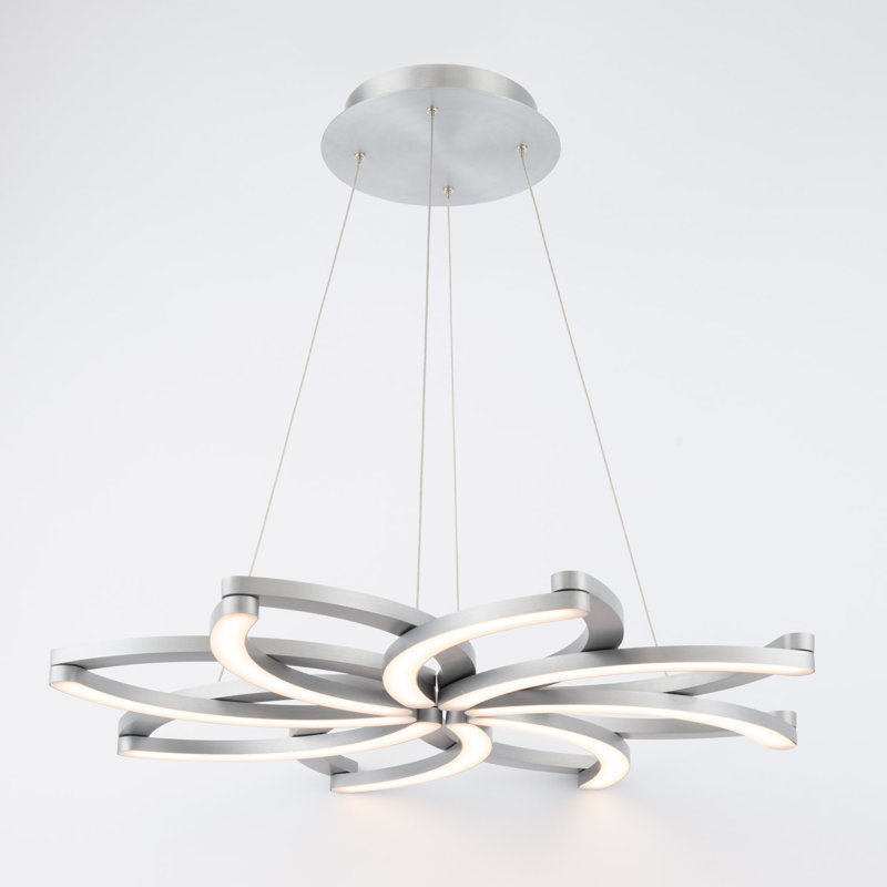 Bloom 1 - Light LED Pendant, Brushed Aluminum