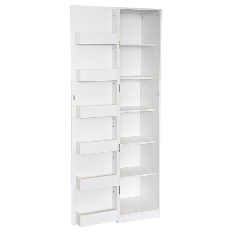 Armoire de cuisine, armoire de rangement blanche autoportante avec portes et tablettes, armoire de rangement pour cuisine, salon et salle à manger