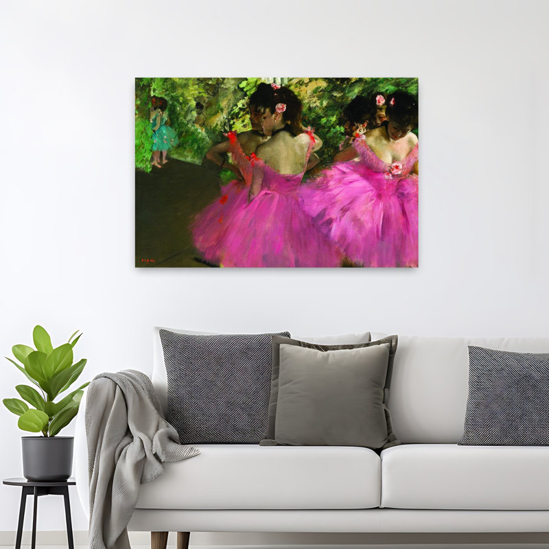 Ballerine en rouge, printemps traditionnel coloré, impression murale, H 32 po x l 48 po