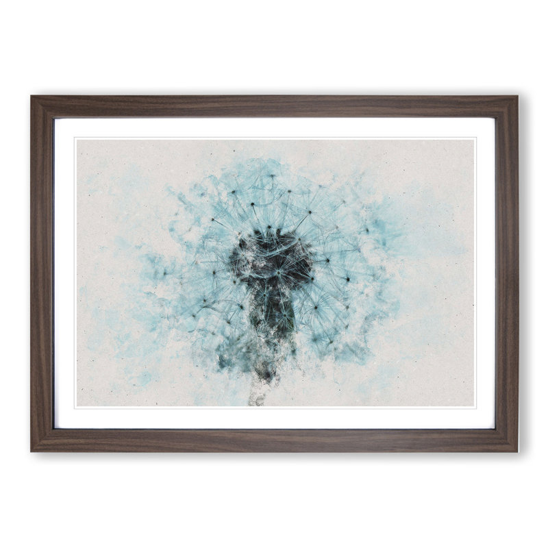 Dandelion Seeds Vol.9 - Picture Frame Painting, 27cm H x 36cm W x 2cm D, Walnut