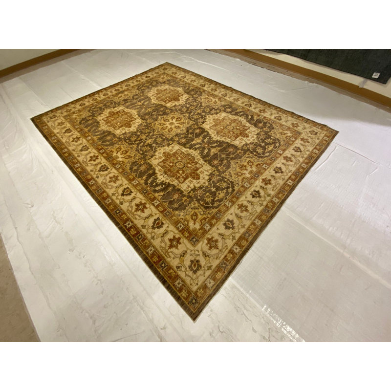 Tapis anatolien noué à la main de conception unique 8 pi 4 po x 10 pi 4 po One-of-a-Kind