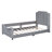 Twin Size Upholstered Daybed With Classic Stripe Shaped  Headboard-695375949