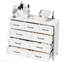 Grande armoire de rangement en métal 9 tiroirs avec tiroirs coulissants lisses, finition blanche
