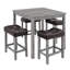 Ensemble de table de salle à manger, de bar et de chaises, ensemble de table de salle à manger 5 pièces, ensemble de table de petit déjeuner industriel, pour le salon, la salle à manger, la salle de jeux