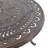 40'' Round Cast Aluminum Patio Outdoor Table with Embossed Finish and Umbrella Hole-1782806444