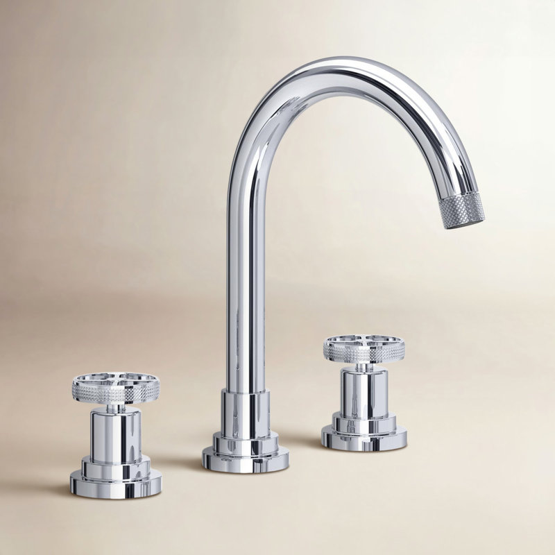Jacalyn Widespread and Mounting / Installation Required 2 -handle Bathroom Faucet with Drain Assembly, Polished Chrome